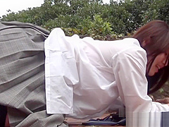 Asian teen gets pounded outdoors