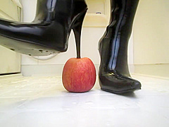 Asian Thigh High Boots Crush Apple