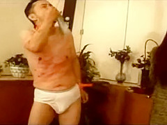 Cute But Cruel Japanese Brunette Whips Slave Hard