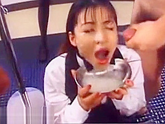 Cute Teen Bukkake And Full Glass Of Cum Swallowing