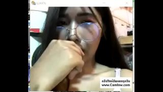 น้องกี้ สาวแว่น จัดวีในห้อง แหกหี เกี่ยวเบ็ด กล้องสด