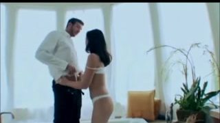 Korean teen chick giving a white man a hot blowjob