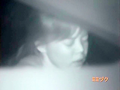 Midnight outdoor couples car sex