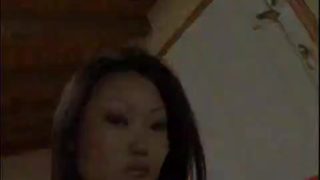 Oriental hottie does anal
