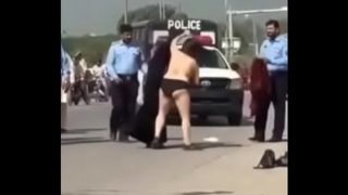 Pakistani crazy naked woman in the street