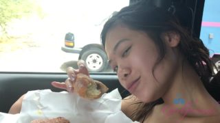 Petite Asian chick with tiny tits is often sucking dicks, spreading up and getting fucked, for free