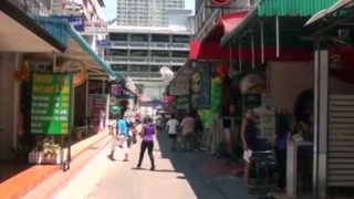 Thai girl give a blowjob and gets a cumshot reward.