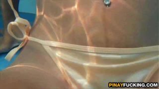 Two Filipina Amateurs Fingered At The Pool