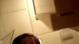 youthful woman made a clip of her showering miniature pointer sisters shaved cherry