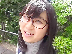 Frisky Japanese brunette is spreading up wide and getting fucked hard, by a group of guys