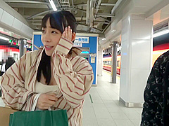 スレンダーゆいちゃんがJRで上京＆極上ボディ責められて悶絶絶頂